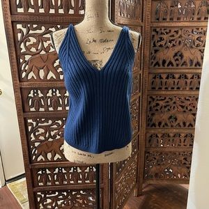 Express Ribbed V-Neck Cropped Sweater Cami